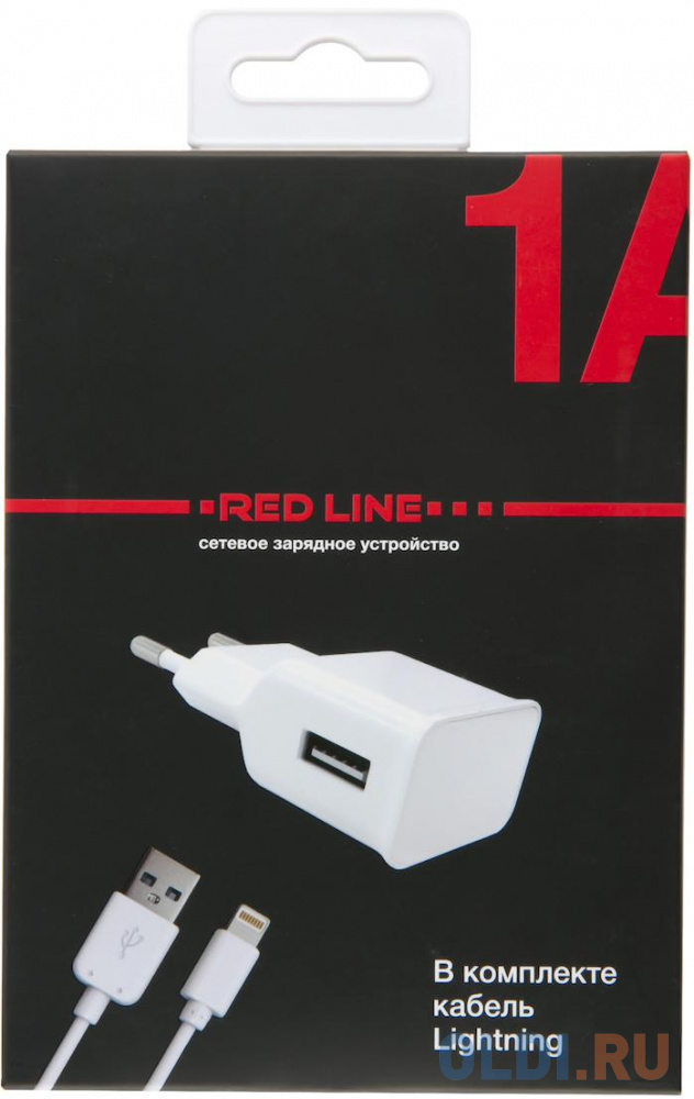 Сетевое зарядное устройство Red Line NT-1A 1A 8-pin Lightning белый УТ000013626