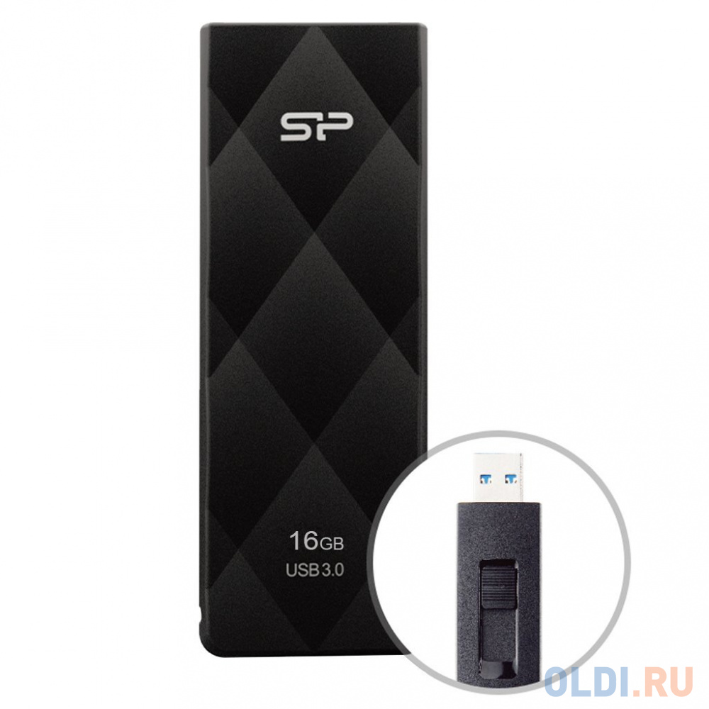 Внешний накопитель 16GB USB Drive  USB 3.0  Silicon Power Blaze B20 Black (SP016GBUF3B20V1K)