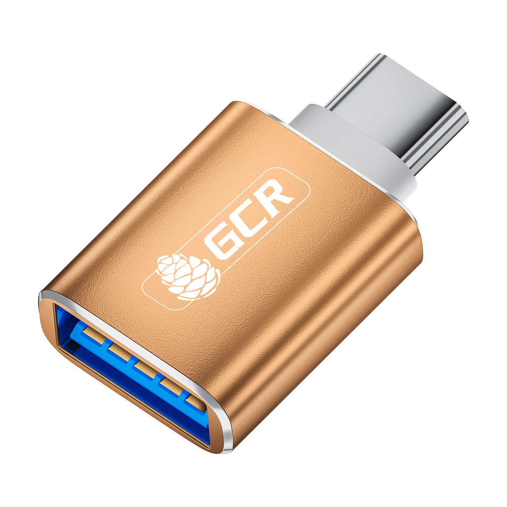 Переходник (адаптер) USB Type-C-USB, золотистый Greenconnect GCR-UC3AF (GCR-52301)