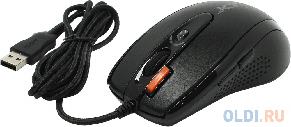 Мышь A4Tech XL-750BK USB 6 кн,  600-3600 dpi