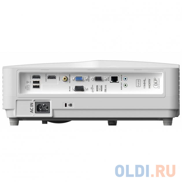 Проектор Optoma [W340UST] DLP,WXGA(1280*800),4000 ANSI Lm,22000:1,TR 0,27:1;Ультракороткофокусный;HDMI x2; VGAin; composite video;3.5 mm audio in,USB(