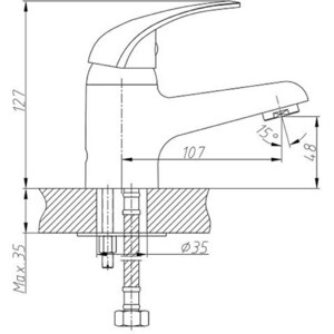 Смеситель для раковины Haiba HB03 хром (HB1003) в Москвe