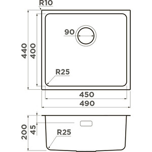 Кухонная мойка Omoikiri Tadzava 49-U/I-LG светлое золото (4993263)