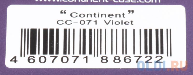 Сумка для ноутбука 12" Continent CC-071 Violet полиэстр фиолетовый