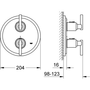 Термостат для душа Grohe Atrio Jota с механизмом (19398000, 35500000)