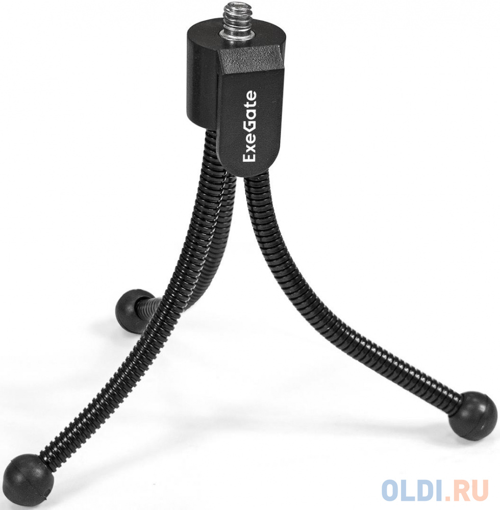 Exegate EX287388RUS Веб-камера ExeGate BlackView C615 FullHD Tripod (матрица 1/3" 2 Мп, 1920х1080, 1080P, 30fps, 4-линзовый объектив, шторка, USB