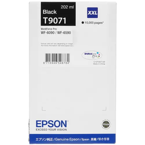 Картридж струйный Epson T9071 (C13T907140), черный, оригинальный, для WF-6090DW, WF-6590DWF