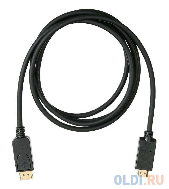 Кабель DisplayPort HDMI 2м Бюрократ BHP DPP_HDMI-2 круглый черный