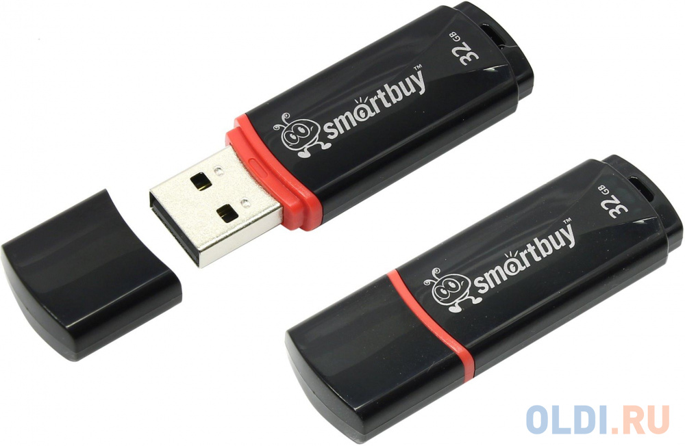 Внешний накопитель 32Gb USB Drive &lt;USB2.0 Smartbuy Crown Black (SB32GBCRW-K)
