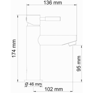 Смеситель для раковины Wasserkraft Main хром (4104) в Москвe