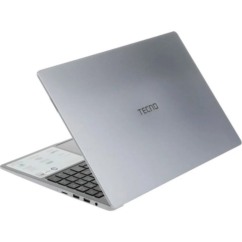 Ноутбук Tecno T1 R5 16G + 1T Grey TCN-T1R5D15.1.GR (AMD Ryzen 5 5560U 2.3 GHz/16384Mb/1Tb SSD/AMD Radeon Graphics/Wi-Fi/Bluetooth/Cam/15.6/1920x1080/DOS)