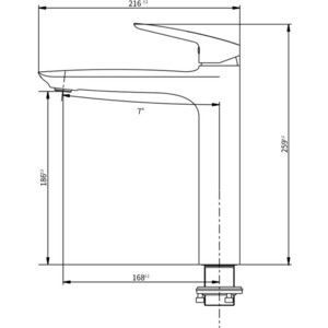 Смеситель для раковины Savol хром (SK-H7210)