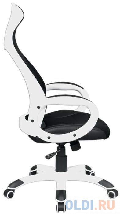 Кресло офисное BRABIX "Genesis EX-517", пластик белый, ткань/экокожа/сетка черная, 531573