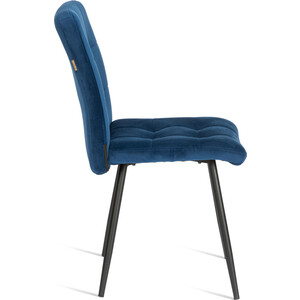 Стул обеденный TetChair Medeo, разборный, велюр, 47х56х89, Blue (синий) в Москвe