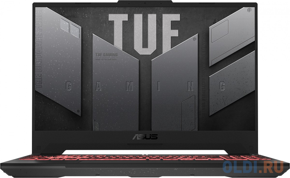 Ноутбук Asus TUF Gaming A15 FA507XI-HQ014 Ryzen 9 7940HS 16Gb SSD512Gb NVIDIA GeForce RTX4070 8Gb 15.6" IPS WQHD (2560x1440) noOS grey WiFi BT Ca