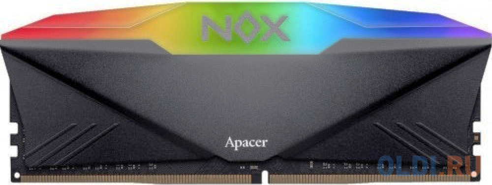 8GB Apacer DDR4 3200 DIMM NOX RGB Black Gaming Memory AH4U08G32C28YNBAA-1 Non-ECC, CL16, 1.35V, Intel XMP 2.0, Heat Sink, RTL