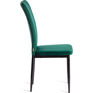 Стул TetChair VERTER (mod. BC577-DC), металл, флок, 41 х 52 х 95 см, Green (зеленый) HLR56 / черный (21250)