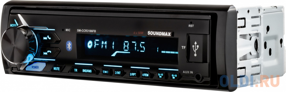 Автомагнитола Soundmax SM-CCR3186 1DIN 4x50Вт