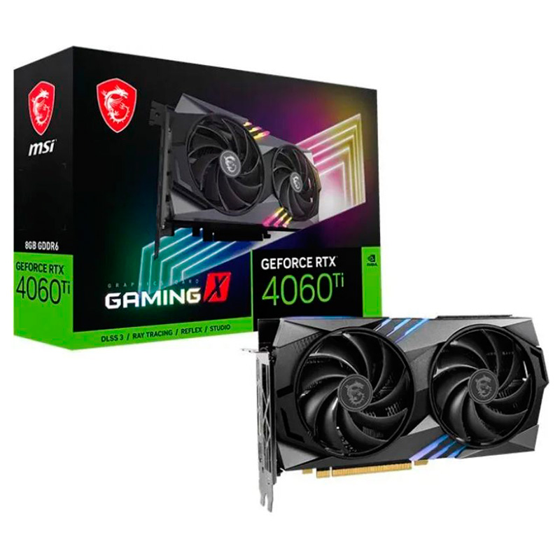 Видеокарта MSI GeForce RTX 4060 Ti Gaming X 8G 2640Mhz PCI-E 8192Mb 18000MHz 128-bit HDMI 3xDP 602-V515-16S