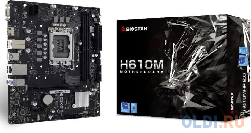 Материнская плата Biostar H610MHP 2.0 Soc-1700 Intel H610 2xDDR4 mATX AC`97 8ch(7.1) GbLAN RAID+VGA+HDMI в Москвe