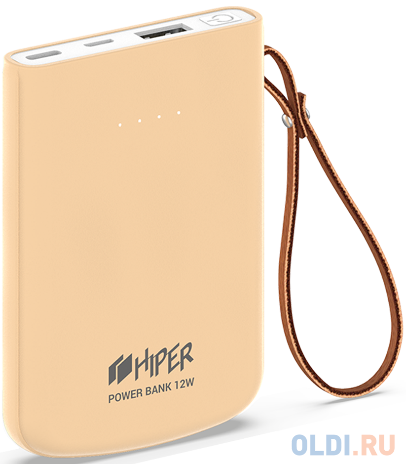 Внешний аккумулятор Power Bank 5000 мАч HIPER TRAVEL 5K PEACH розовый
