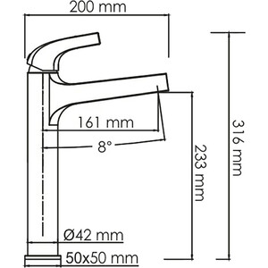 Смеситель для раковины Wasserkraft Sauer глянцевое золото (7103H)