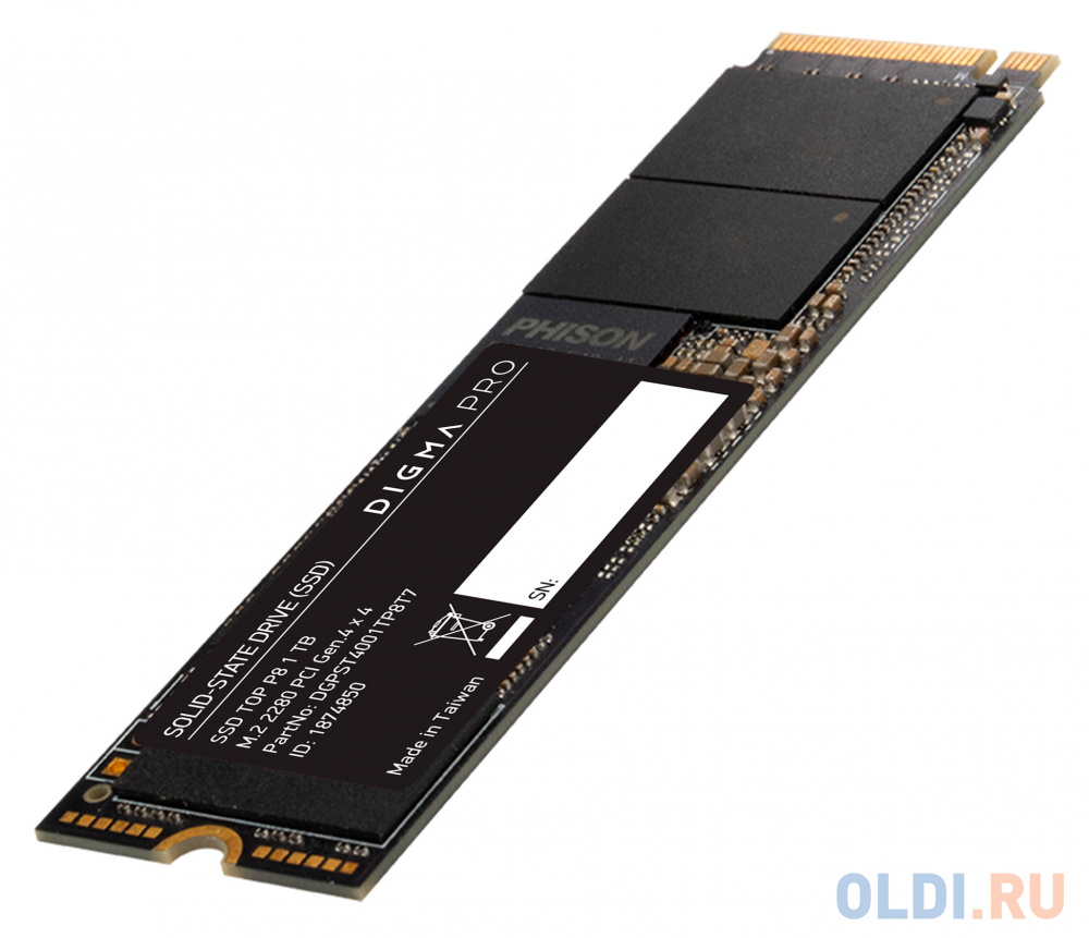 Накопитель SSD Digma PCI-E 4.0 x4 1Tb DGPST4001TP8T7 Pro Top P8 M.2 2280 в Москвe