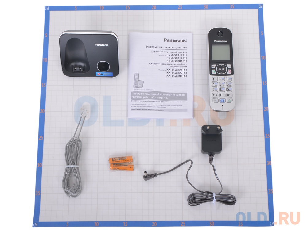 Телефон DECT Panasonic KX-TG6811RUB АОН, Caller ID 50, Спикерфон, Эко-режим, Радионяня