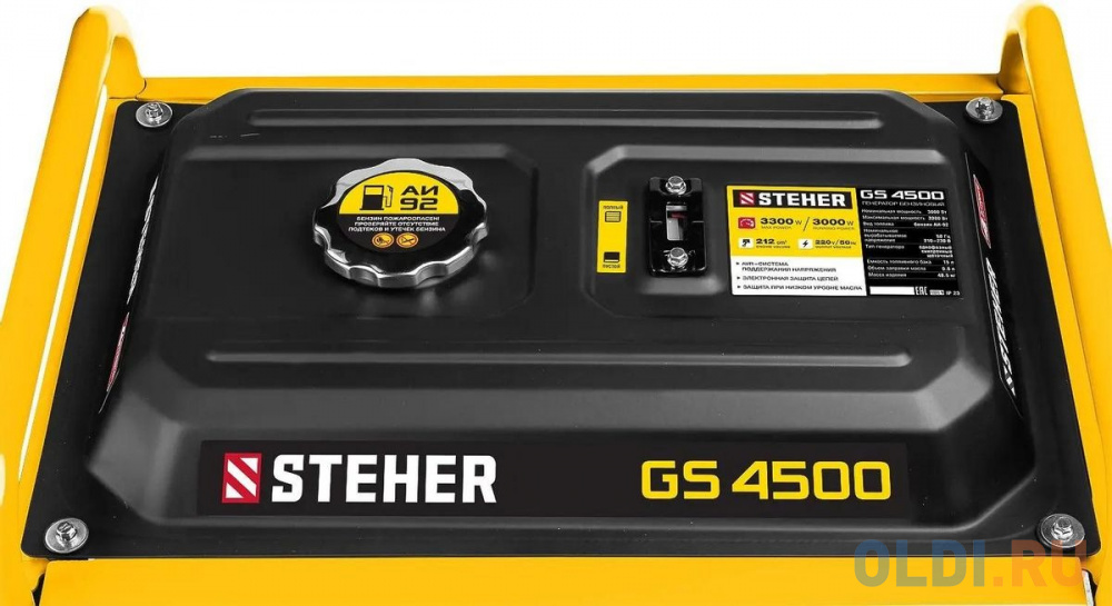 GS-4500 бензиновый генератор, 3300 Вт, STEHER