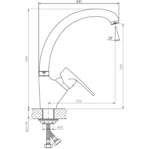 Смеситель для кухни Haiba HB65-2 хром (HB4165-2) в Москвe