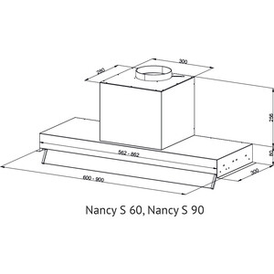 Вытяжка встраиваемая Kuppersberg NANCY S 90 Black