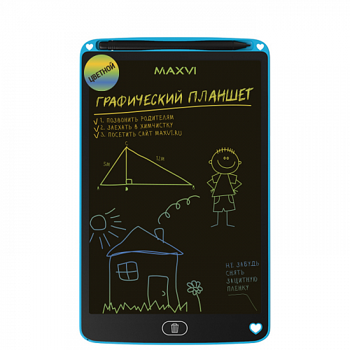 Графический планшет Maxvi MGT-02С, 10.5", перо - беспроводное, синий (MGT-02СBL)