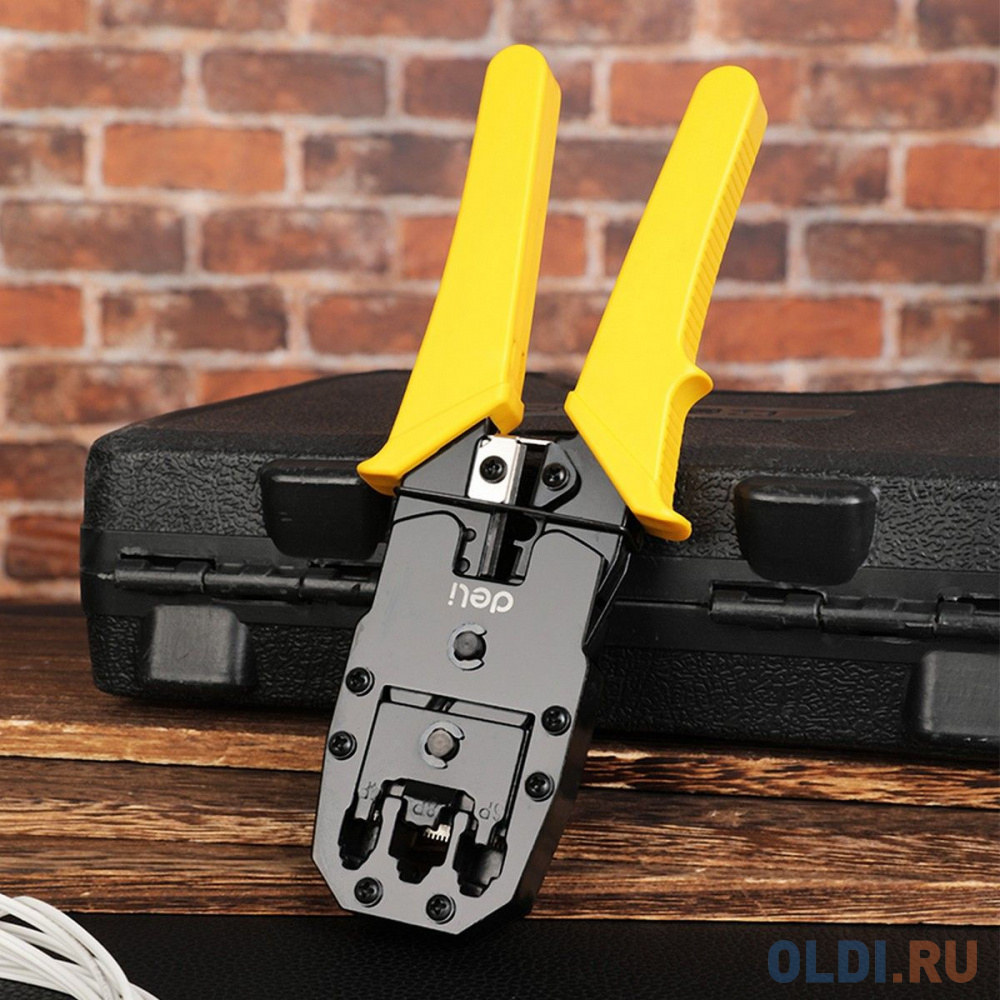 Обжимные клещи Deli DL2468C 8P(RJ-45), 6P(RJ-14 и RJ-12), 4P(RJ-9)  200мм