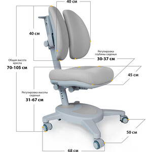 Кресло + чехол Mealux Onyx Duo (Y-115) G обивка серая однотонная