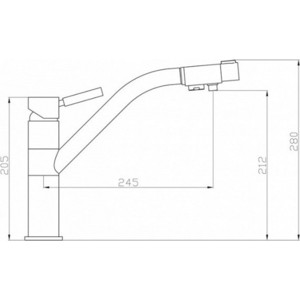 Смеситель для кухни ZorG под фильтр, хром (ZR 401 KF) в Москвe