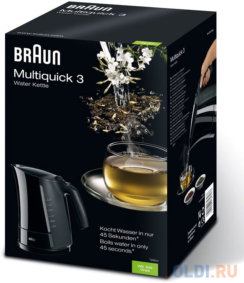 Чайник Braun WK 300 ONYX 2200Вт черный в Москвe