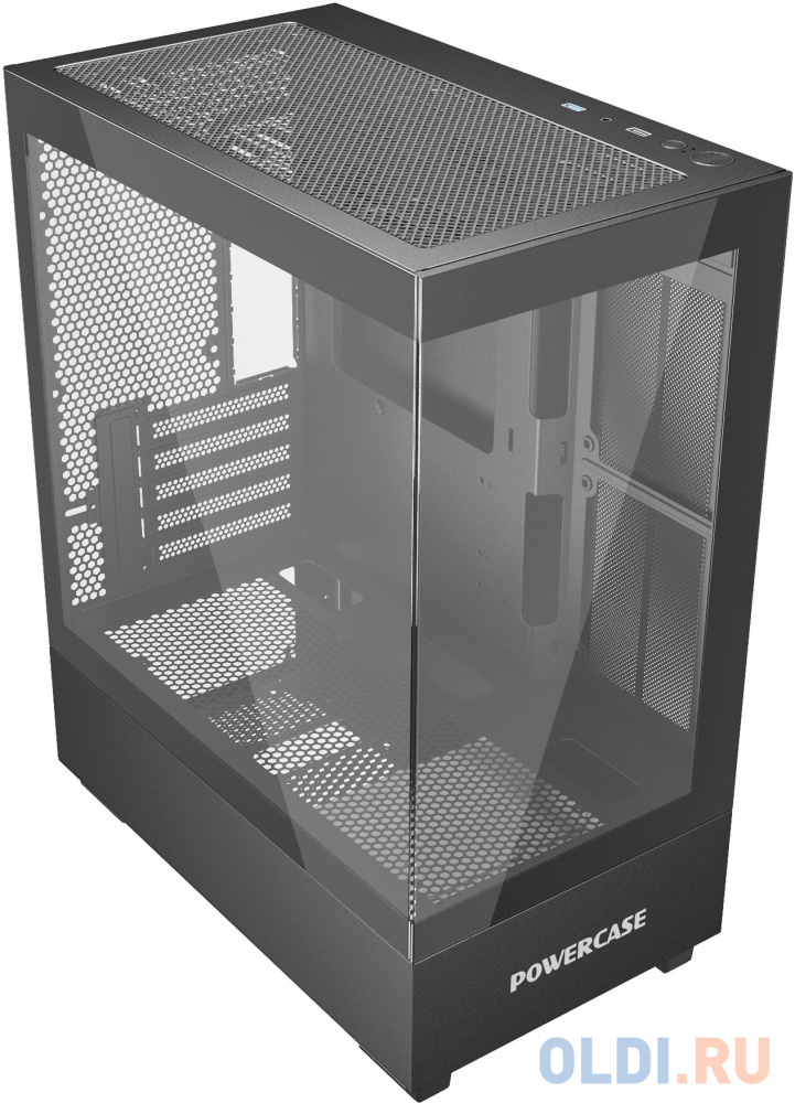 Powercase Vision Micro M, Tempered Glass, чёрный, mATX  (CVMMB-L0)