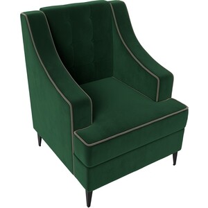 Кресло Лига Диванов Марк велюр зеленый\коричневый (111868)