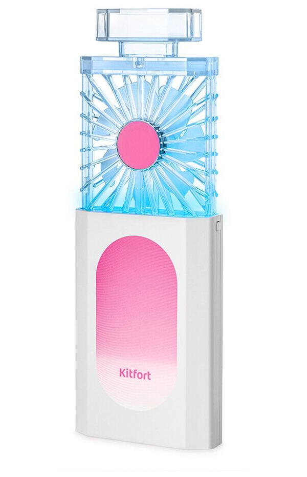 Беспроводной мини-вентилятор Kitfor КТ-406-1 бело-розовый