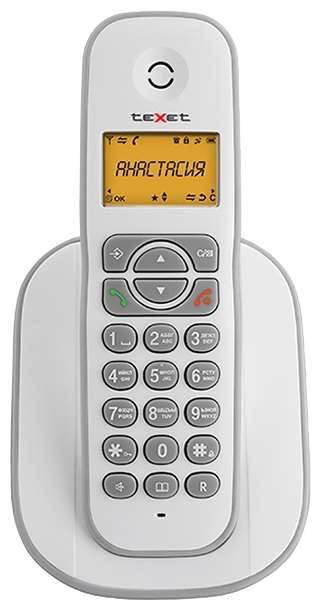 Радиотелефон teXet TX-D4505A, белый/серый