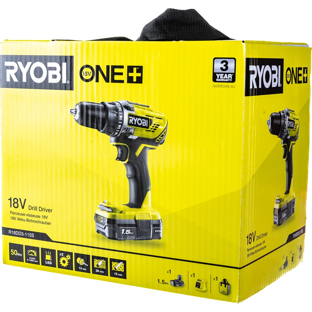 Компактная дрель-шуруповерт Ryobi