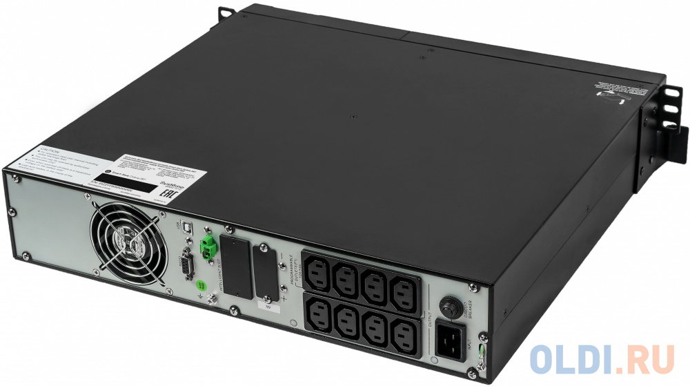 ИБП Systeme Electric Smart-Save Online SRT 2000 ВА, конвертируемый форм-фактор 2U, 230 В, 8 розеток  IEC C13, SmartSlot, LCD, USB HID, версия с возмож