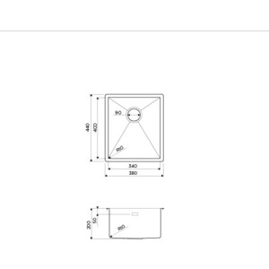 Кухонная мойка Omoikiri Taki 38-U/IF IN нержавеющая сталь (4973043)