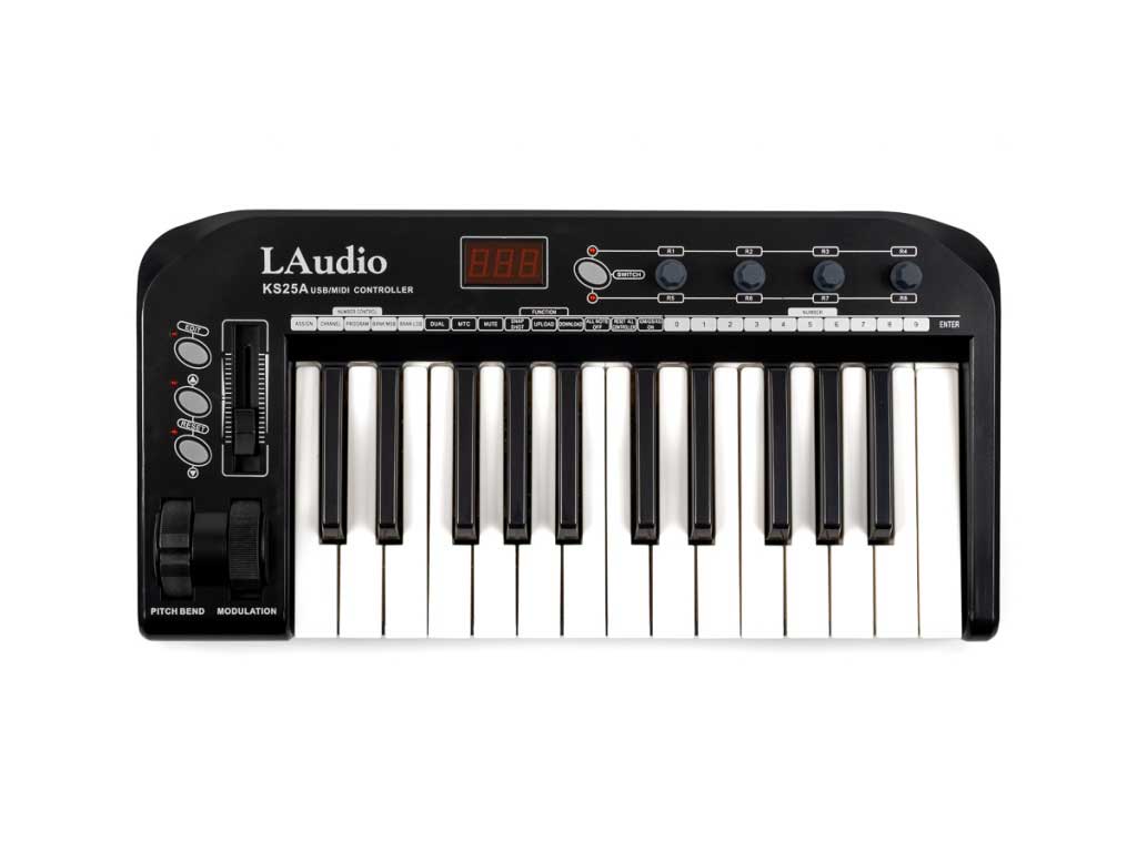 Контроллер MIDI LAudio KS-25A 25 клавиш чёрный