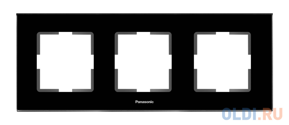 Рамка Panasonic Karre Plus WKTF08033AB-RU 3x горизонтальный монтаж металл черный (упак.:1шт)