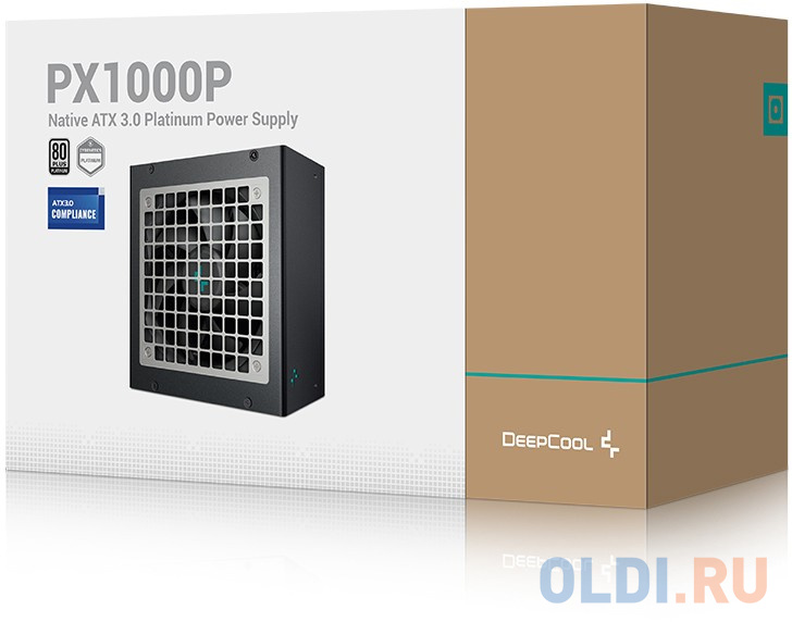 Deepcool PX1000P (ATX 3.0, 1000W, Full Cable Management, PWM 120mm fan, Active PFC, 80+ PLATINUM, Gen5 PCIe) RET