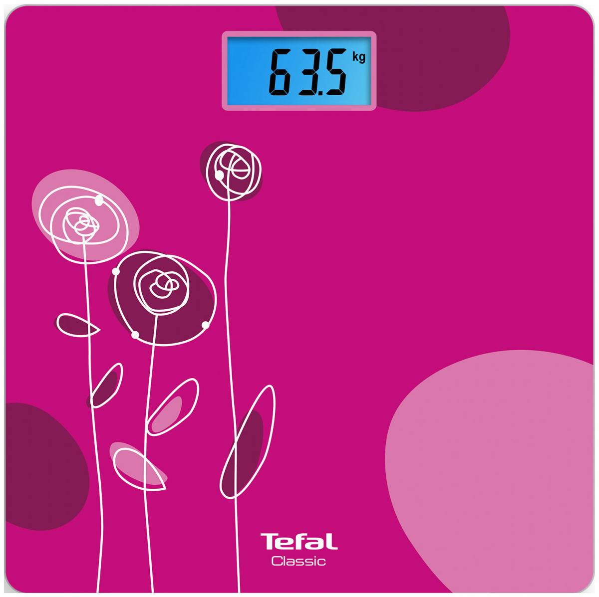 Весы напольные электронные Tefal PP1531V0 розовый/рисунок (1830008084)