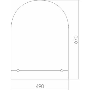 Зеркало Mixline Аркада-Люкс 49х67 с полкой и фацетом (4620001980161)