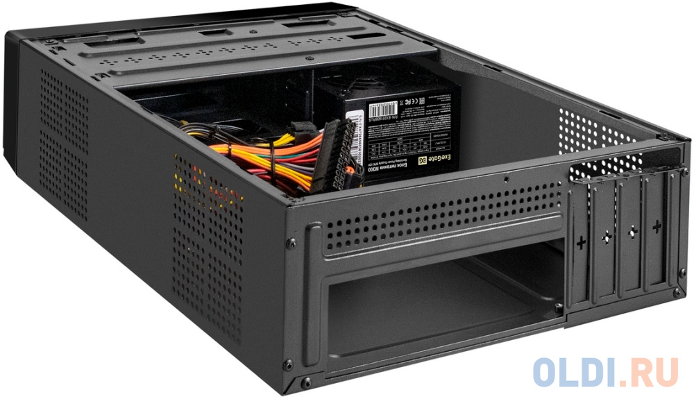 Корпус Desktop ExeGate MI-208U2-M300 (mini-ITX/mATX, БП M300 с вент. 8см, 1*USB+2*USB3.0, аудио, черный)