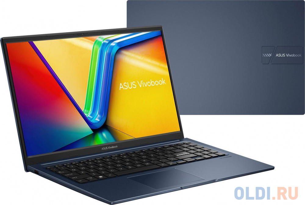 Ноутбук Asus Vivobook 15 X1504ZA-BQ1342 Core i5 1235U 16Gb SSD512Gb Intel Iris Xe graphics 15.6" IPS FHD (1920x1080) noOS blue WiFi BT Cam (90NB1